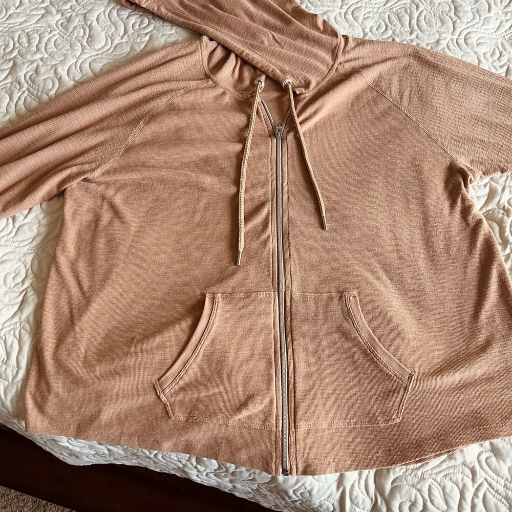 Calvin Klein plus size 3x Hoodie Jacket Tan color